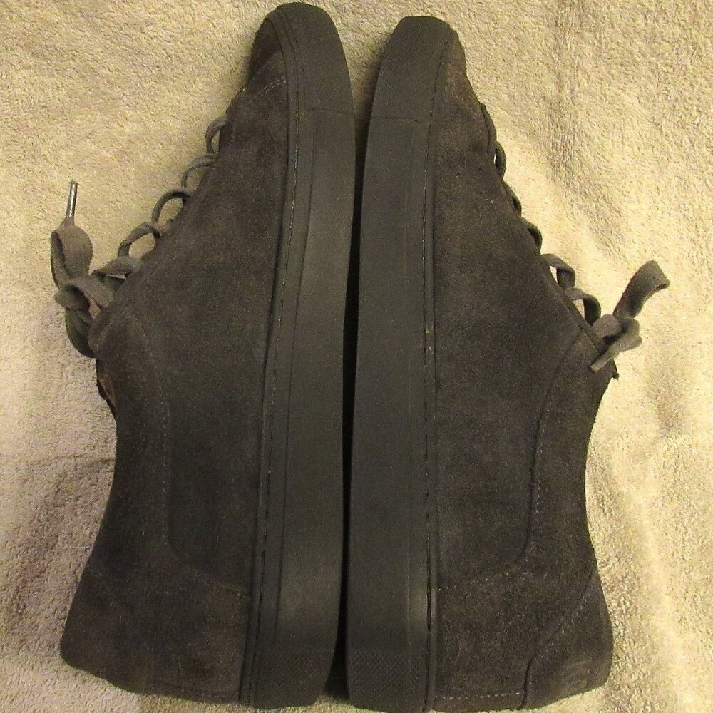 KOIO Dark Green Suede Low-Top Sneakers